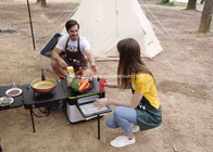 HITCHHIKERS '  FULL SET OUTDOOR COOKING POSTHOUSE  COATED STEEL CONVENIENT FOR A SINGLE TRIP