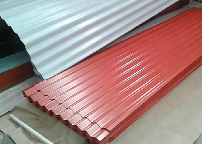 PE / PVDF / SMP Galvanized Steel Sheet , 1000mm Width Pre Painted Steel