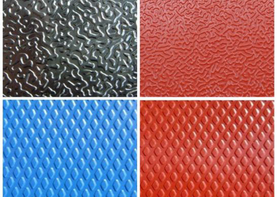 Embossed aluminum sheet black red used in  exterior building decoration