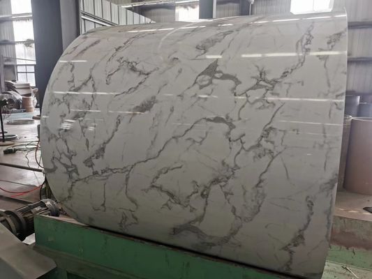 Aluminum Alloy 3105 Marble Designed Pattern PPAL PE PVDF Coated Aluminum Coil Pre-Painted Aluminium Sheet For Roofing