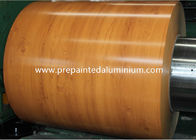 1100 H18  Wood Grain Coated Aluminium Extrusion Impact Resistance