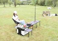 SMC Tables  Coated Steel Slim Fold Camping Cooking Station With Windpoof Burner