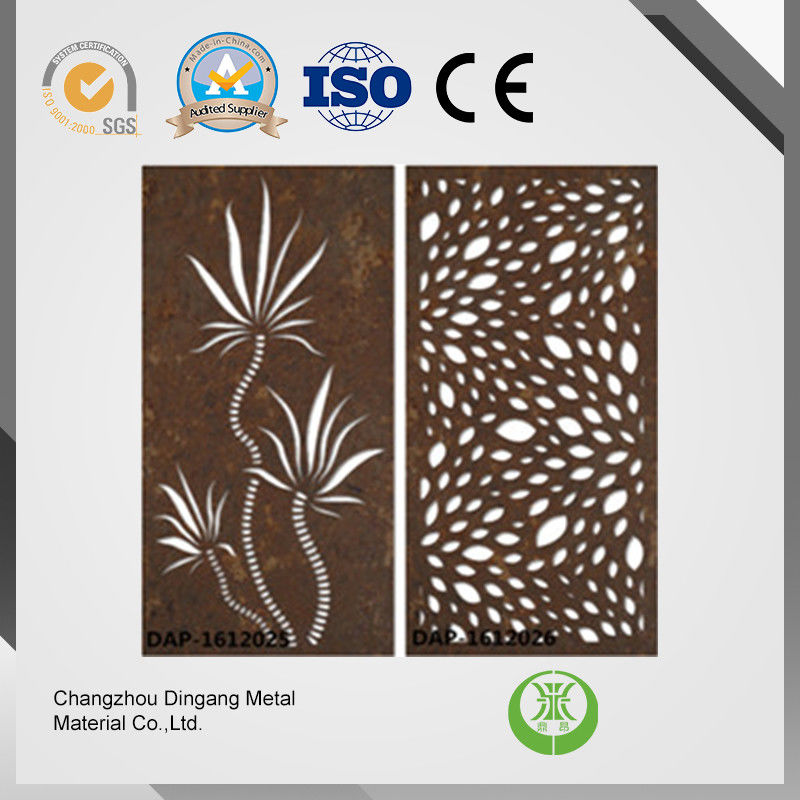 3.00mm Thickness Decorative Metal Wall Panels , Weather Resistant Laser Cut Steel Panels