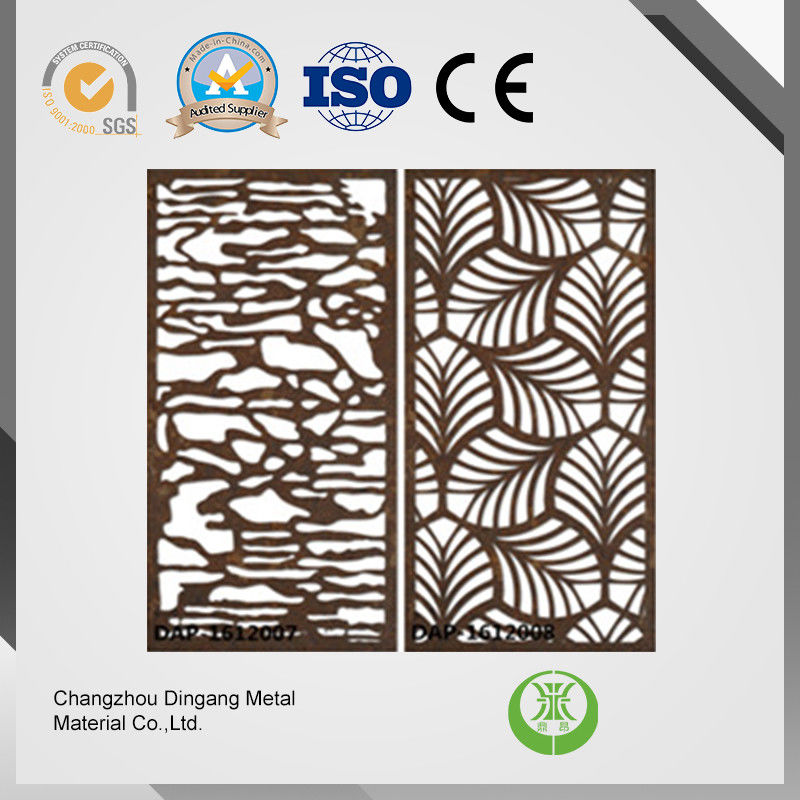 Restrain Rust Laser Cut Metal Panels , 4050mm Width Decorative Metal Screen