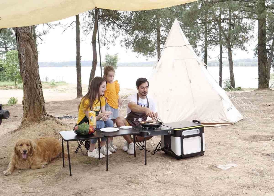 Portable  Easily Assembled Folding Camping Cooking System With Gas Stove