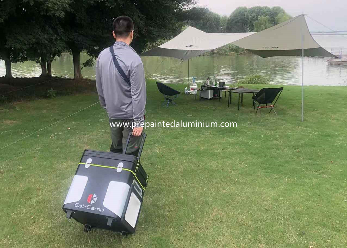 EATCAMP Outdoor Cooking Station With 9.2 Kgs coated steel Suitcase In Trunk  For Picnic