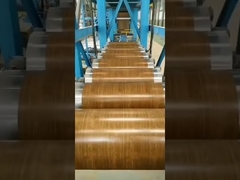3D Wooden Pattern Designed Coating Aluminium Alloy Material Coil For Metal Roller Shutter Door
