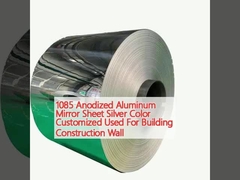 1085 Anodized Aluminum Mirror Sheet Silver Color Customized Used For Building Construction Wall