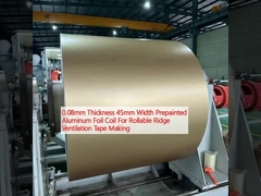 0.08mm Thickness 45mm Width Prepainted Aluminum Foil Coil For Rollable Ridge Ventilation Tape Making