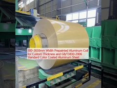 300-2650mm Width Prepainted Aluminum Coil for Custom Thickness and GB/T3830-2006 Standard Color Coated Aluminum Sheet