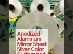  Anodized Aluminum Mirror Sheet Silver Color Customized Used For Lighting