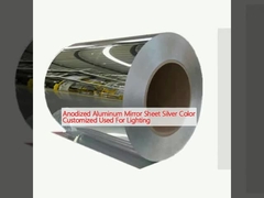 Anodized Aluminum Mirror Sheet Silver Color Customized Used For Lighting