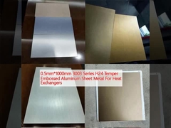 0.5mm*1000mm 3003 Series H24 Temper Embossed Aluminum Sheet Metal For Heat Exchangers