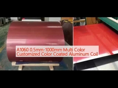 A1060 0.5mm-1000mm Multi Color  Customized Color Coated Aluminum Coil