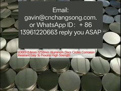 A3003 0.6mm-1250mm Aluminum Discs Circles Corrosion Resistant Easy To Process High Strength