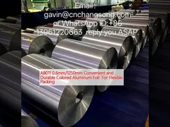 A8011 0.6mm/1250mm Convenient and Durable Colored Aluminum Foil  For Flexible Packing
