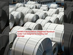 AA3003 0.8mm/300mm Prepainted Aluminum Gutter Coil Designed for building roof drainage