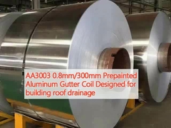 AA3003 0.8mm/300mm Prepainted Aluminum Gutter Coil Designed for building roof drainage