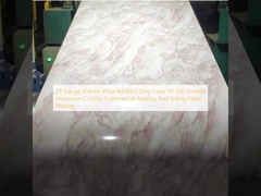 23 Gauge 914mm Wide AA3003 Grey Color PE Pre-Painted Aluminum Coil For Commercial Roofing And Siding Panel Making