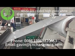 White pre-coated high-gloss white aluminium coil Customer-specific version