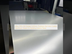 Alloy 3105 H34 Temper  0.43mm Thickness Ral Color Coated Aluminum Sheets For Building Exterior Panel
