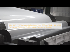 Alloy 3105 PVDF Lacquered Aluminum Sheet 0.96mm Thick x 48'' Width Pre-painted Aluminum Coil For Metal Commercial Roofing