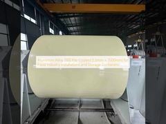 Aluminum Alloy 1100 Pre-Coated (1.5mm × 1500mm) for Food Industry Installations and Storage Containers