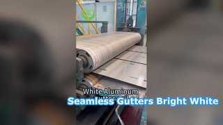 White aluminum gutter coil