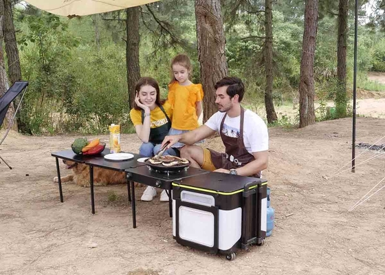 Self-Driving Tour Portable Gas Outdoor Integrated Stove Camping Mobile Kitchen IGT Table