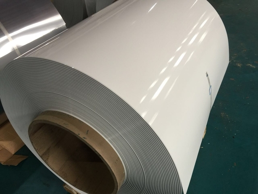 3004 H18 High Gloss White Color Coated Aluminum Coil 26 Gauge For Downspouts