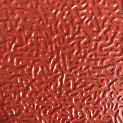 Embossed Aluminum Red Color Plate 0.50mm*1250mm Aluminum Sheet Used In Automotive Industry