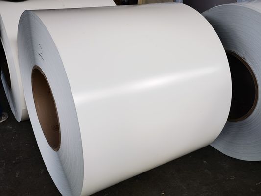 AA3105 0.76mm x 1219mm High Glossy White Color PE  Paint Pre-Painted Aluminum Coil Used For Roller Shutter Door Making