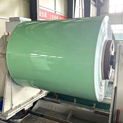 Green 2.0mm Prepainted Color Coated Aluminium Coil For Train Compartment Panels