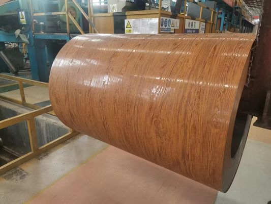 1100 H24 0.6mm Wood Grain Pre Painted Aluminum Sheet Coil For Decorations Door Materials