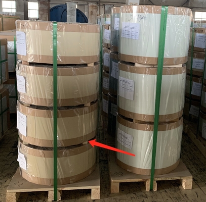 0.11mm Thick 55mm Width Prepainted Aluminum Foil Coil For Rollable Ridge Ventilation Tape Making