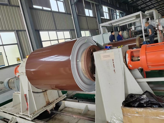 Brown / Black Ral 9010 Color Coated Aluminum Sheet In Coil 3105 H44 For Production Gutters Or Downspout Making