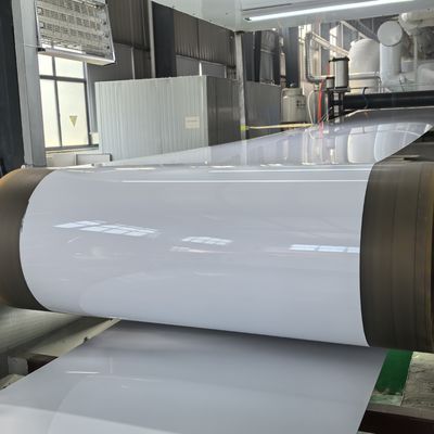 Both Sides Ral 9010 White Color Coated Aluminum Sheet In Coil 3105 H44 For Production Gutters Or Downspout Making