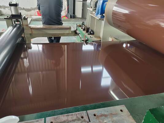 Lightweight Aluminum Sheet for Roofing Made from Alloy 3105 PPG Kynar PVDF Matte Grey Ral 7046 Color Pre-Painted Coil 49 Inch Wide