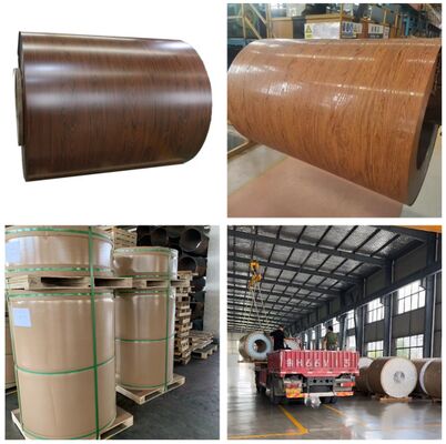 Wood-Grain Patterned Prepainted Aluminum Sheet for Decorative Wall Panels in Golden Oak Finish