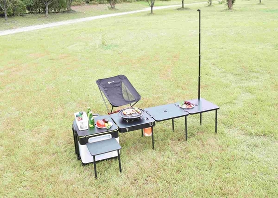 CCC Camping Food Prep Table Kitchen Unit With Stove Burner And SMC Tables