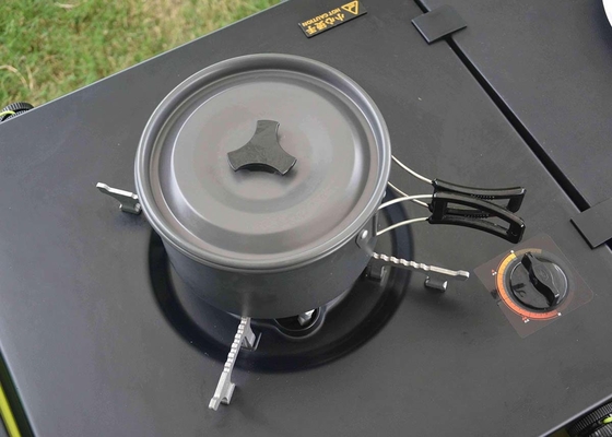 Portable  Easily Assembled Folding Camping Cooking System With Gas Stove